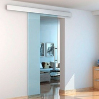 Szklane drzwi przesuwne przezroczyste lewe